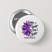 Sein Kampf ist mein Kampf Leopard Sonnenblume Über Button (Vorne & Hinten)