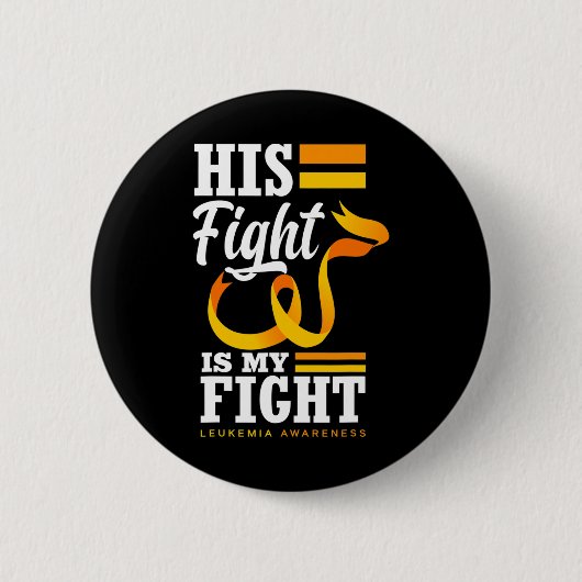 Sein Kampf ist mein Vater Son Husband Leukemia Awa Button (Vorderseite)