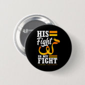 Sein Kampf ist mein Vater Son Husband Leukemia Awa Button (Vorne & Hinten)