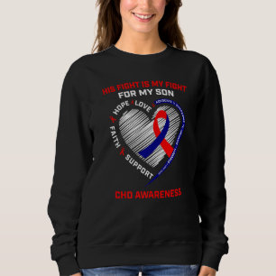 Sein Kampf ist meine Kampfflugzeug CHD Herzerkrank Sweatshirt