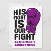 Sein Kampf ist unser Kampf - Alzheimer's Bewusstse Einladung (Vorderseite)
