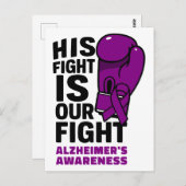 Sein Kampf ist unser Kampf - Alzheimer's Bewusstse Postkarte (Vorne/Hinten)