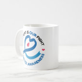 Sein Kampf ist unser Kampf – Diabetes-Bewusstsein Kaffeetasse (Vorderseite Links)