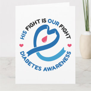 Sein Kampf ist unser Kampf – Diabetes-Bewusstsein Karte