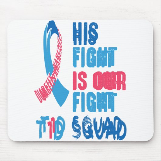 Sein Kampf ist unser Kampf gegen Diabetes Bewussts Mousepad (Vorne)