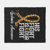 Sein Kampf ist unser Kampf gegen Leukämie Bewussts Fleecedecke (Vorderseite (Horizontal))