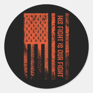 Sein Kampf ist unser Kampf gegen Leukämie Bewussts Runder Aufkleber