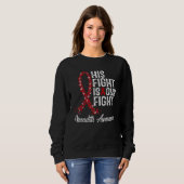 Sein Kampf ist unser Kampf gegen Vaskulitis Bewuss Sweatshirt (Vorne ganz)