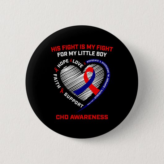 Sein Kampf Kleiner Junge Son Chd Bewusstsein Herz Button (Vorderseite)