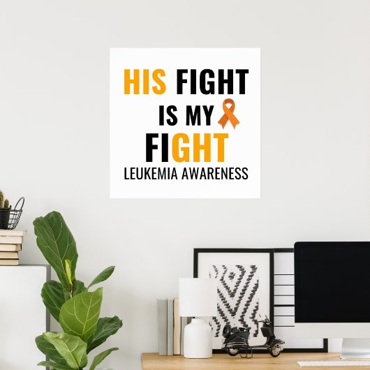 SEIN KAMPF LEUKEMIEN-BEWUSSTSEIN POSTER (Heimbüro)