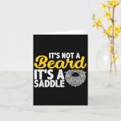Sein kein Bart, sein Sattel - Funny Beard Zitate Karte (Gelbe Blume)