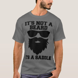 Sein kein Bart und sein Vater mit Sattel und Bart, T-Shirt