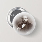 Sein Kredo war crucified. Christus Button (Vorne & Hinten)