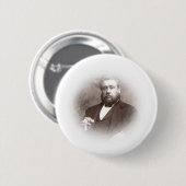 Sein Kredo war crucified. Christus Button (Vorne & Hinten)