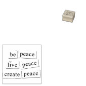 "sein, leben, Frieden schaffen" Gummistempel (Stempel)