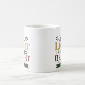 Sein Licht scheint helles Morgen-Schriftzitat Kaffeetasse (Mittel)