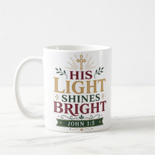 Sein Licht scheint helles Morgen-Schriftzitat Kaffeetasse