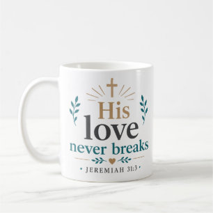 Sein Liebesversprechen hört nie auf Bibelvers Zita Kaffeetasse