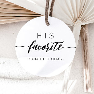 Sein Lieblingsgeschenk für die Moderne С alligrafi Runder Aufkleber