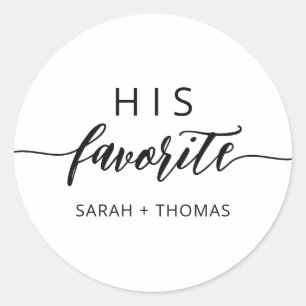 Sein Lieblingsgeschenk für die Moderne С alligrafi Runder Aufkleber