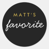 "Sein Lieblingsjause" Runder Aufkleber (Vorderseite)