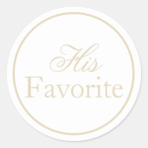 Sein Lieblingsticker für die Hochzeit Beige Ivory