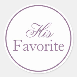 Sein Lieblingsticker für Hochzeit Lilac Lavender L Runder Aufkleber