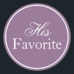 Sein Lieblingsticker für Hochzeit Lilac Lavender L Runder Aufkleber<br><div class="desc">Verbessern Sie Ihre Hochzeitsfeier mit diesen Personalisierten Gastgeschenk Hochzeit Stickers. Diese individuell gestalteten Labels sind ideal, um Ihren Gastgeschenke Hochzeiten eine Touch Eleganz zu verleihen. Sie spiegeln Ihren einzigartigen Stil wider und machen Ihren Tag noch unvergesslicher. Wählen Sie aus einer Vielzahl von Farben und Schriftart, um Ihre Hochzeitsaufkleber mit Namen,...</div>