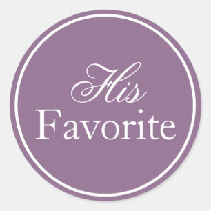Sein Lieblingsticker für Hochzeit Lilac Lavender L Runder Aufkleber