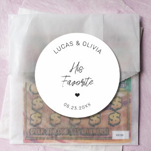 Sein liebstes Brautparty für Hochzeit mit Candy-Ge Runder Aufkleber