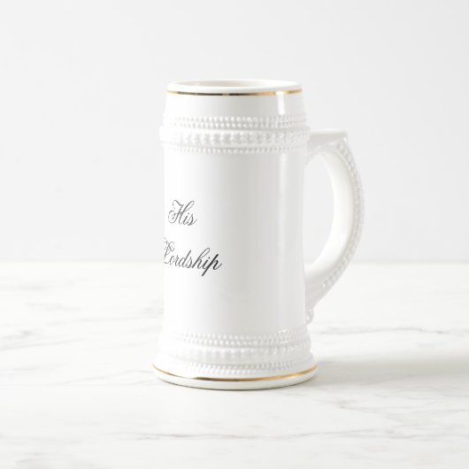 Sein Lordschafts-Bier Stein Bierglas (VorderseiteRechts)