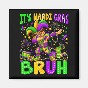 Sein Mardi Gras Bruh Dabbing Junge New Orleans Rei Magnet