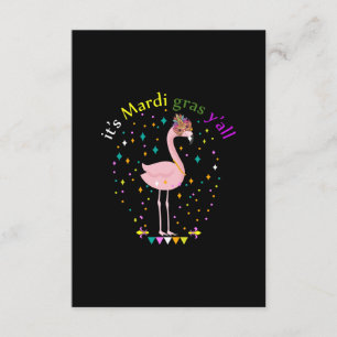 Sein Mardi Gras Yall Funny Mask Flamingo Lover Begleitkarte