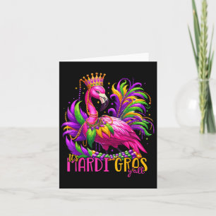 Sein Mardi Gras Yall Mardi Gras Party Flamingo Wom Karte