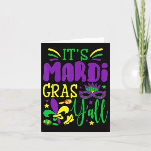 Sein Mardi Gras Yall Mardi Gras Party Maskenkostüm Karte