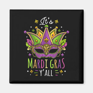 Sein Mardi Gras Yall Mardi Gras Party Maskenkostüm Magnet