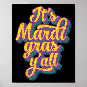 Sein Mardi Gras Yall Mardi Gras Party Maskenkostüm Poster