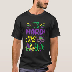 Sein Mardi Gras Yall Mardi Gras Party Maskenkostüm T-Shirt