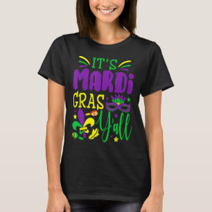 Sein Mardi Gras Yall Mardi Gras Party Maskenkostüm T-Shirt