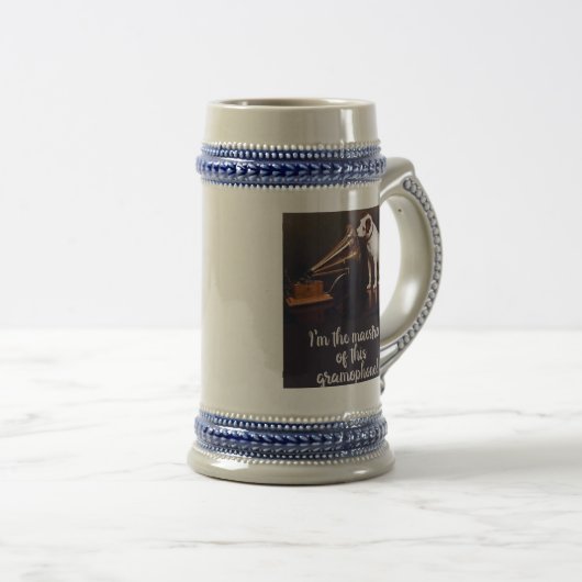 Sein Master-Hunde Humor Bierglas (VorderseiteRechts)