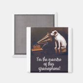 Sein Master-Hunde Humor Magnet (Vorderseite/Rückseite)