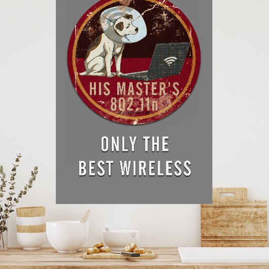 Sein Master ist 802,11n Poster (Küche)