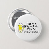 Sein mein Junggeselle-Party-Bier Button (Vorne & Hinten)
