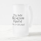 Sein mein Junggeselle-Party-Bier Mattglas Bierglas (VorderseiteRechts)