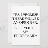 sein, meine Bar-Visitenkarte offen zu haben Einladung (Vorderseite)