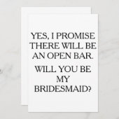 sein, meine Bar-Visitenkarte offen zu haben Einladung (Vorne/Hinten)