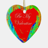sein, meine valentinische rote Herzverzierung Keramik Ornament (Rechts)