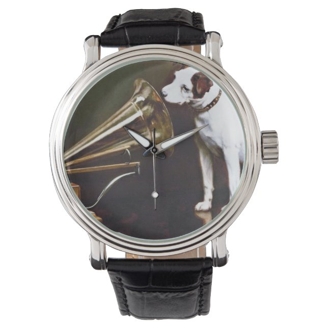 Sein Meister spricht den Hund an Armbanduhr (Vorderseite)