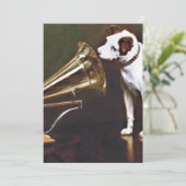 Sein Meister spricht den Hund an Einladung (Stehend Vorderseite)