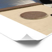 Sein Meister spricht den Hund an Poster (Ecke)